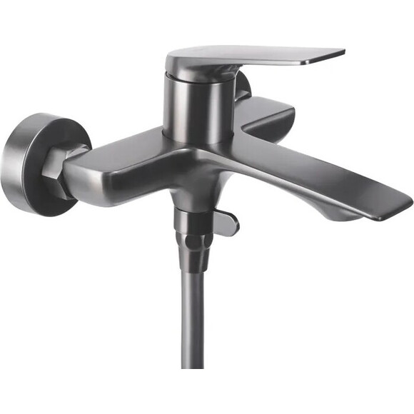 Смеситель для ванны Rea Avalon Graphite REA-B2706 (графитовый, с лейкой и шлангом), фото 2