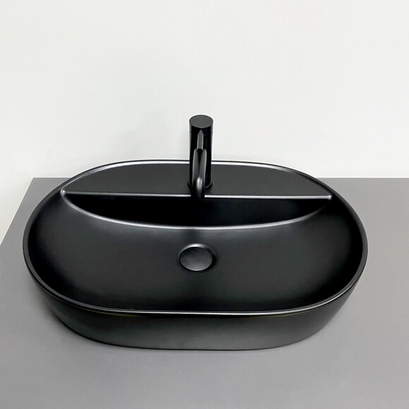Умывальник VBI Terni Black Matt VBI-011803 (60x40 см, черный матовый), Доступные размеры: 60 x 40, Цвет производителя: черный матовый, фото 