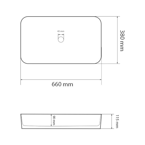 Умивальник VBI Vestone 65 White Glossy VBI-017002 (66x38 см, білий глянсовий), Доступні розміри: 66 x 38, Колір виробника: білий глянець, фото , изображение 4