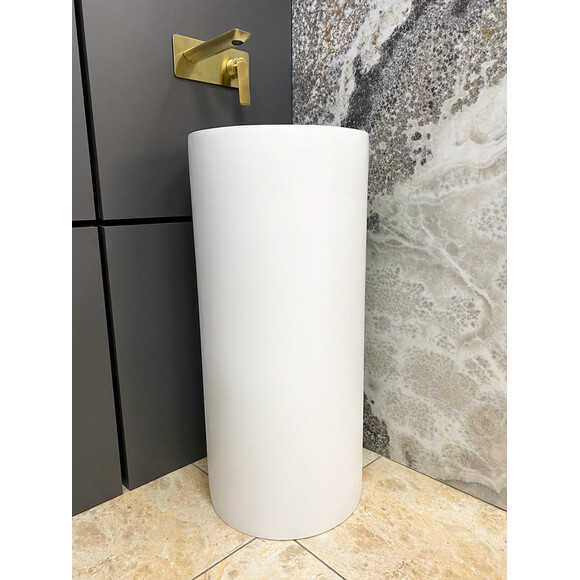 Умивальник VBI Catania White Matt VBI-019020 (39 см, білий матовий, підлоговий), Доступні розміри: 39 x 39, Колір виробника: білий матовий, фото , изображение 4
