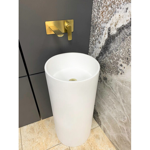 Умивальник VBI Catania White Matt VBI-019020 (39 см, білий матовий, підлоговий), Доступні розміри: 39 x 39, Колір виробника: білий матовий, фото , изображение 2