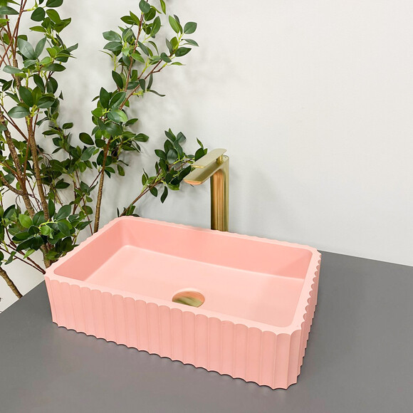 Умивальник VBI Florentia Pink Matt VBI-015005 (49x30 см, рожевий матовий), Колір виробника: рожевий матовий, фото 