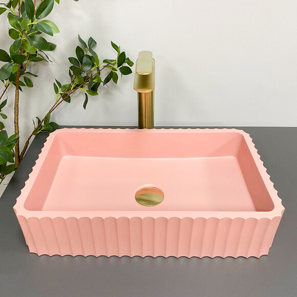 Умивальник VBI Florentia Pink Matt VBI-015005 (49x30 см, рожевий матовий), Колір виробника: рожевий матовий, фото , изображение 2