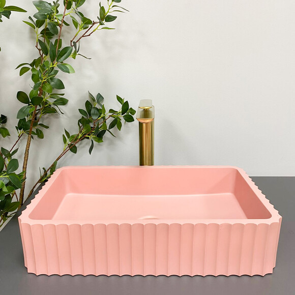 Умивальник VBI Florentia Pink Matt VBI-015005 (49x30 см, рожевий матовий), Колір виробника: рожевий матовий, фото , изображение 3