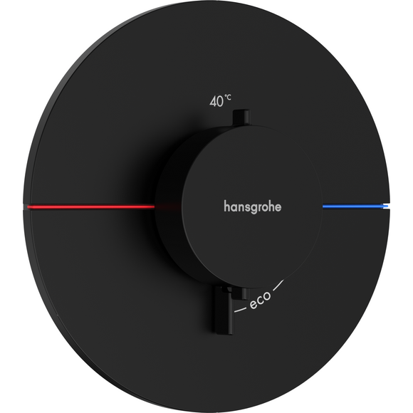 Змішувач прихованого монтажу з термостатом Hansgrohe ShowerSelect Comfort S Matt Black 15559670+01500180 (чорний матовий, внутрішня частина в комплекті), Колір виробника: чорний матовий, фото , изображение 2