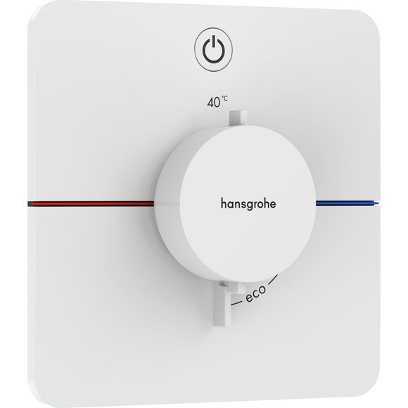 Смеситель скрытого монтажа с термостатом для душа Hansgrohe ShowerSelect Q Matt White 15581700+01500180 (белый матовый, внутренняя часть в комплекте), Цвет производителя: белый матовый, фото 2