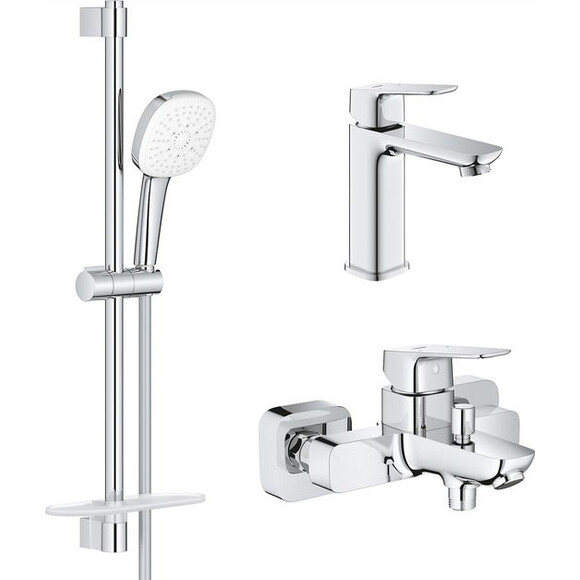 Комплект смесителей для ванной комнаты Grohe Cubeo M-Size UA125246M (1018130000+1017550000+27929003), фото 