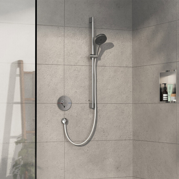 Смеситель скрытого монтажа с термостатом для душа Hansgrohe ShowerSelect S Chrome 15553000+01500180 (хром, внутренняя часть в комплекте), Цвет производителя: хром, фото 2