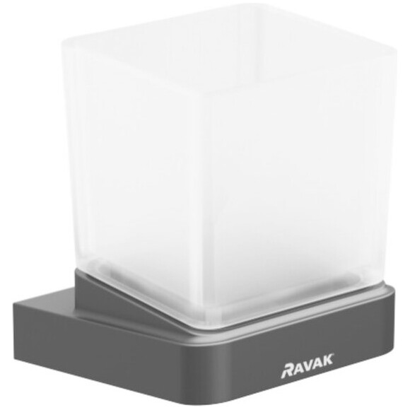 Склянка для зубних щіток Ravak 10° TD 210.20BL (X07P557, чорний, настінна), Колір виробника: чорний, фото 