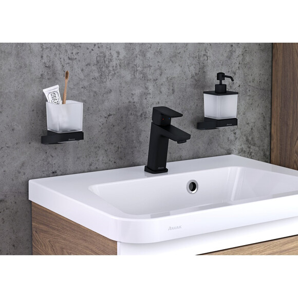 Дозатор для жидкого мыла Ravak 10° TD 231.20BL (X07P559, черный, настенный), Цвет производителя: черный, фото 2