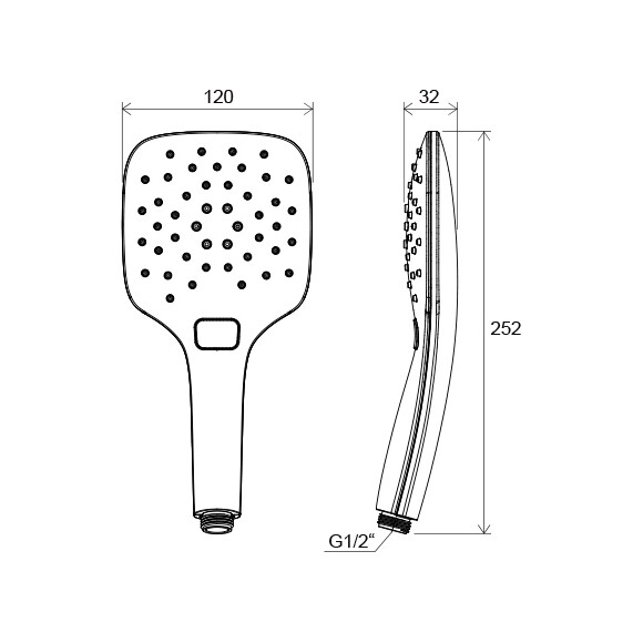 Лейка для душа Ravak 958.20BL (X07P569, черная, трехрежимная), Цвет производителя: черный, фото 8