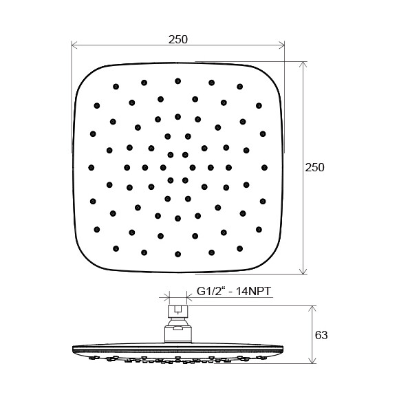 Верхний душ Ravak 983.20BL (X07P570, черный), Цвет производителя: черный, фото 5