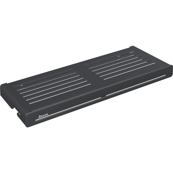 Полка в ванную Ravak Slim S X07P649 (27.8x10.3 см, черная, настенная), Цвет производителя: черный, фото 