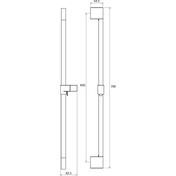 Штанга для душа Ravak Chrome 974.60RGB (X07P715, брашированное розовое золото, 70 см), Цвет производителя: брашированное розовое золото, фото 4