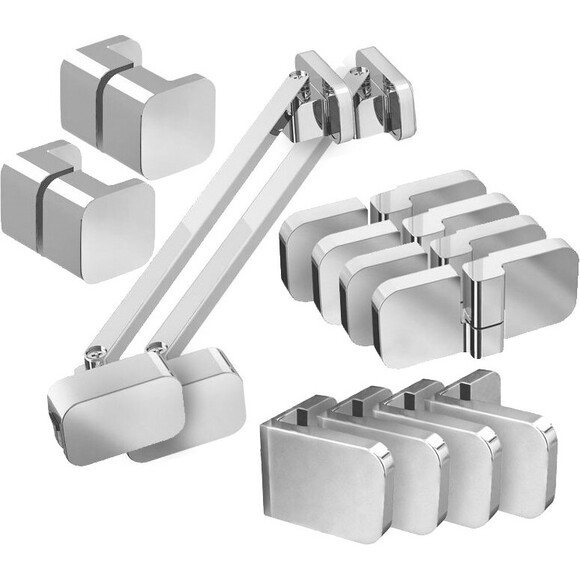 Монтажный комплект для душевых кабин Ravak Brilliant B SET BSRV4-100 и BSKK4-100 (D01000A074, хром), Доступные размеры: 100, фото 