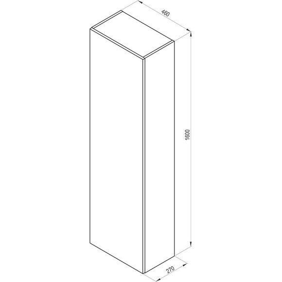 Пенал у ванну Ravak Formy SB 460 X000001262 (46 см, горіх, підвісний), Доступні розміри: 46 x 160, Колір виробника: горіх, фото , изображение 5