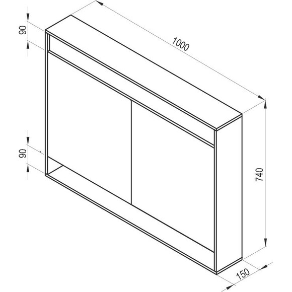Дзеркальна шафа Ravak MC Step 100 X000001421 (100x74 см, біла глянсова, розпашна, з LED-підсвічуванням), фото , изображение 6