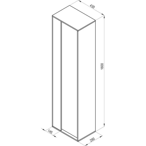 Пенал у ванну Ravak Step SB 430 X000001430 (43 см, білий, підвісний), Доступні розміри: 43 x 160, Колір виробника: білий, фото , изображение 4