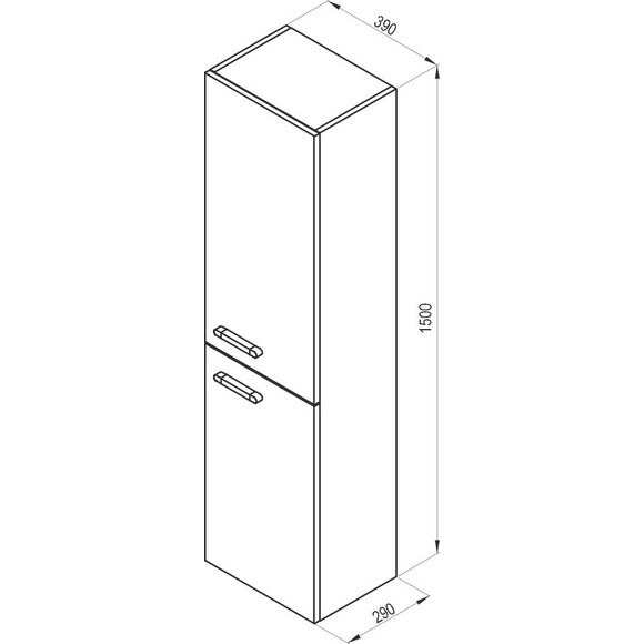 Пенал у ванну Ravak Chrome II SB 390 L X000001748 (39 см, білий/чорний, лівий, підвісний), Доступні розміри: 39 x 150 L, Колір виробника: білий, чорний, фото , изображение 4