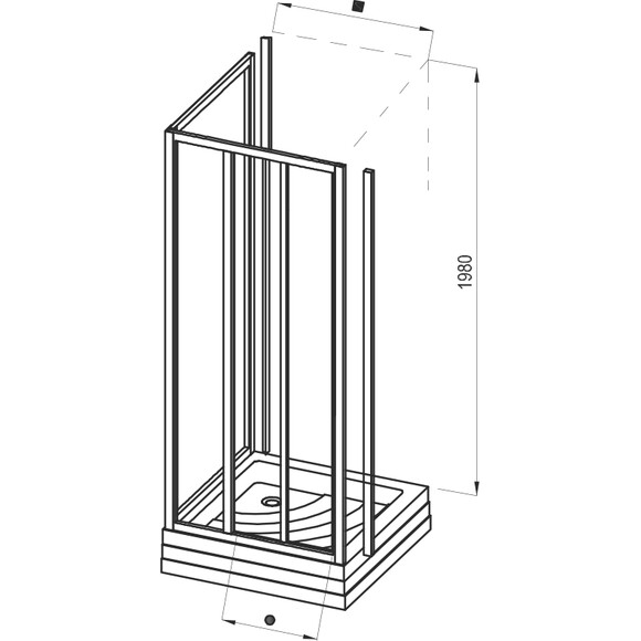 Душова кабіна Ravak Supernova ASDP3-90+APSS-90 (00V701R2Z1SET90APSS90, 90x90 см, скло прозоре, профіль білий), Доступні розміри: 90 x 90, Колір виробника: прозоре скло, обробка біла, фото , изображение 7