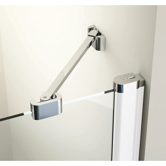 Душова кабіна Ravak Chrome CRV1-80+CPS-100 (1QV40101Z1SET80CPS100, 80x100 см, скло прозоре, профіль білий), Доступні розміри: 80 x 100, Колір виробника: прозоре скло, обробка біла, фото , изображение 2