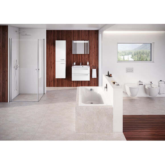 Душова кабіна Ravak Chrome CRV1-90+CRV1-90 (1QV70U01Z1SET9090, 90х90 см, скло прозоре, профіль сатин), Доступні розміри: 90 x 90, Колір виробника: прозоре скло, обробка сатин, фото , изображение 3