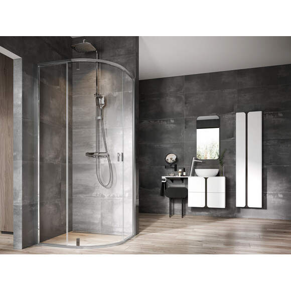 Душова кабіна Ravak Nexty NSKK3-80 (3O644C00Z1, 80x80 см, скло прозоре, профіль хром), Доступні розміри: 80 x 80, Колір виробника: прозоре скло, обробка хром, фото 