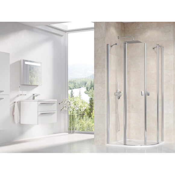 Душевая кабина Ravak Chrome CSKK4-80 (3Q140C00Z1, 80x80 см, стекло прозрачное, профиль хром), фото 
