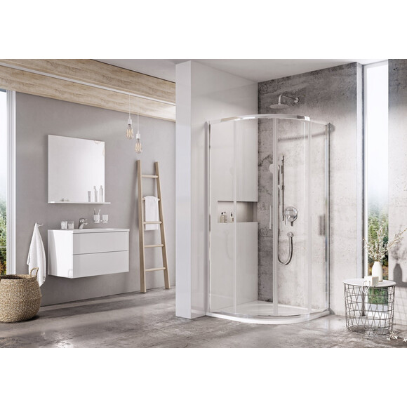 Душова кабіна Ravak Blix Slim BLSCP4-90 (X3BM70C00Z1, 90x90 см, скло прозоре, профіль хром), Доступні розміри: 90 x 90, Колір виробника: прозоре скло, обробка хром, фото 