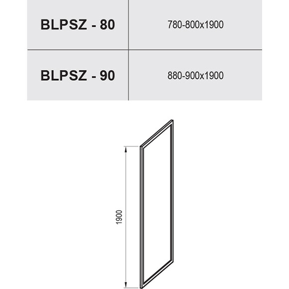 Нерухома частина душової кабіни Ravak Blix BLPSZ-80 (X93H40C00Z1, 80 см, прозоре скло, профіль хром), фото , изображение 2