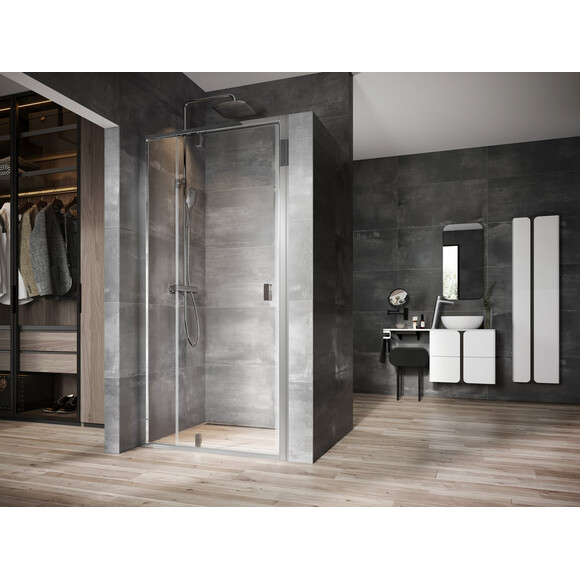 Душові двері Ravak Nexty NDOP2-100 (03OA0C00Z1, 100 см, скло прозоре, профіль хром), Доступні розміри: 100, Колір виробника: прозоре скло, обробка хром, фото 