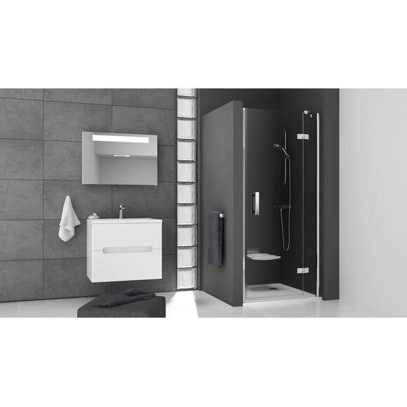 Душевые двери Ravak SmartLine SMSD2-90 (A) R (0SP7AA00Z1, 90 см, стекло прозрачное, профиль хром, правая), Доступные размеры: 90, Расположение проема (входа): слева, фото 2