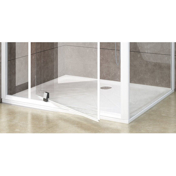 Душевая кабина Ravak Pivot PDOP2-120+PPS-80+PPS-80 (03GG0100Z1SET1202XPPS80, 120х80 см, стекло прозрачное, профиль белый, ручки хром), Доступные размеры: 120 x 80, Цвет производителя: прозрачное стекло, отделка белая, ручки хром, фото 3