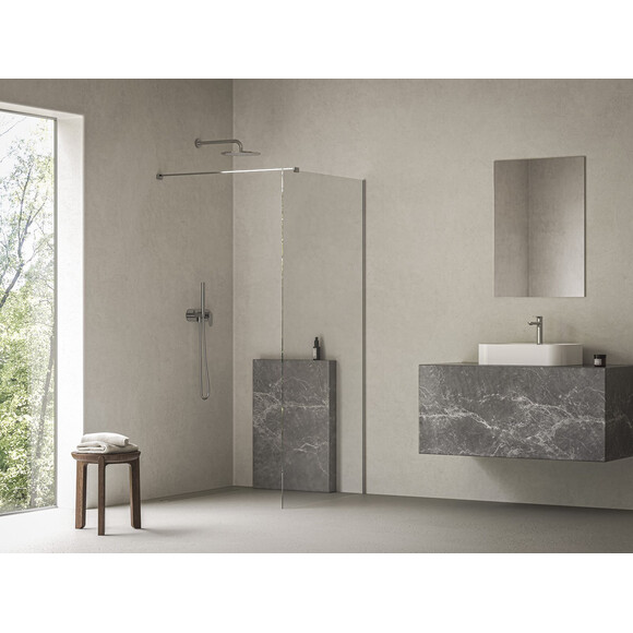 Душова стінка Ravak Walk-In Air Wall-110 (GW9WD0C00Z1C, 110x200 см, скло прозоре, профіль хром), Доступні розміри: 110 x 200, Колір виробника: прозоре скло, обробка хром, фото 