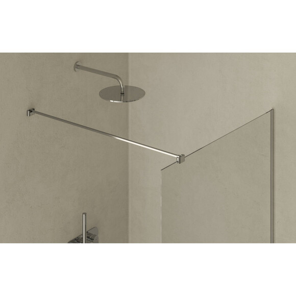Душова стінка Ravak Walk-In Air Wall-110 (GW9WD0C00Z1C, 110x200 см, скло прозоре, профіль хром), Доступні розміри: 110 x 200, Колір виробника: прозоре скло, обробка хром, фото , изображение 2