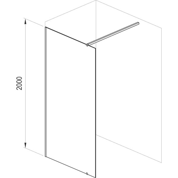 Душевая стенка Ravak Walk-In Wall Set 140 (GW9WM0C0SZ1, 140 см, стекло прозрачное, держатель хром), Доступные размеры: 140, Цвет производителя: прозрачное стекло, отделка хром, фото 5