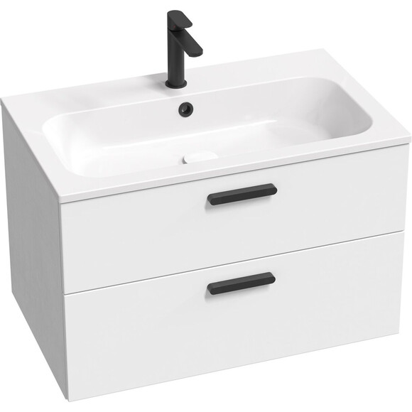 Умывальник Ravak Chrome 800 Slim XJG01180001 (80x49 см, белый глянцевый), Доступные размеры: 80 x 49, Цвет производителя: белый глянец, фото 7