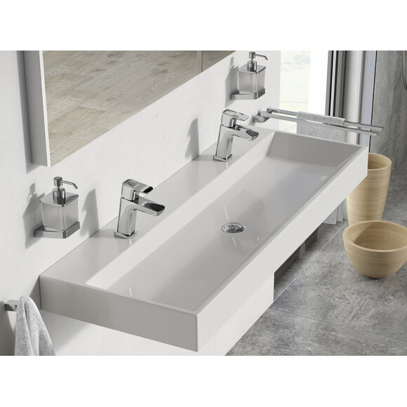 Умивальник Ravak Natural Duo 1200 XJO01212000 (120x45 см, білий глянсовий), Доступні розміри: 120 x 45, Колір виробника: білий глянець, фото , изображение 2