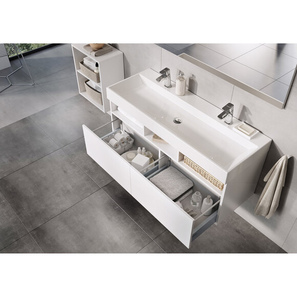 Умивальник Ravak Natural Duo 1200 XJO01212000 (120x45 см, білий глянсовий), Доступні розміри: 120 x 45, Колір виробника: білий глянець, фото , изображение 3