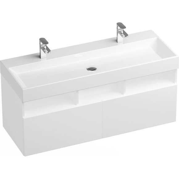 Умивальник Ravak Natural Duo 1200 XJO01212000 (120x45 см, білий глянсовий), Доступні розміри: 120 x 45, Колір виробника: білий глянець, фото , изображение 6