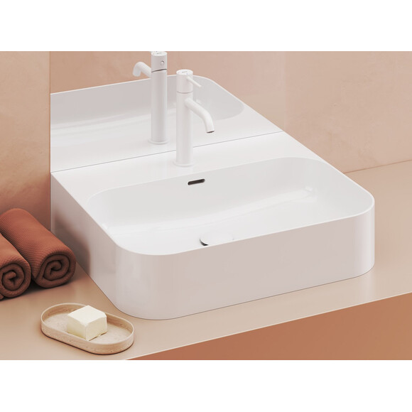 Умивальник Ravak Ceramic 550 R Slim Wall XJX01155006 (55x45 см, білий глянсовий), фото , изображение 2
