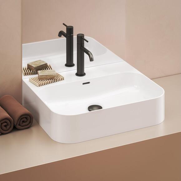 Умивальник Ravak Ceramic 550 R Slim Wall XJX01155006 (55x45 см, білий глянсовий), фото , изображение 3