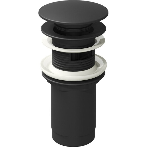 Донний клапан Ravak X01748 (чорний матовий, з переливом), Колір виробника: чорний матовий, фото 