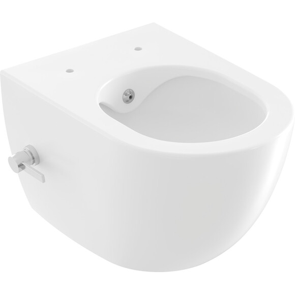 Безобідковий підвісний унітаз-біде Ravak Uni Chrome RimOff Bidet Toilet X01912 (зі зішувачем, без сидіння), фото , изображение 5