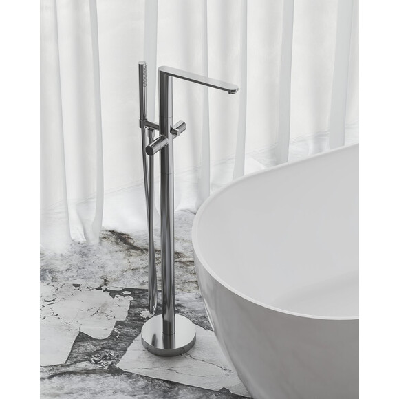 Смеситель для ванны Ravak Chrome II CR II 080.00CR.RB07A (X070456, напольный), Цвет производителя: хром, фото 2