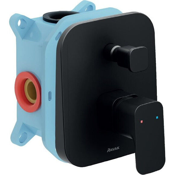 Внешняя часть смесителя скрытого монтажа для ванны Ravak 10° Free TD F 065.20 (X070158, черная), Цвет производителя: черный, фото 4
