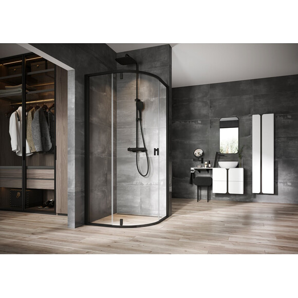 Душова система з термостатом Ravak 10° Free TD F 091.20/150 (X070160, чорна), Колір виробника: чорний, фото , изображение 5