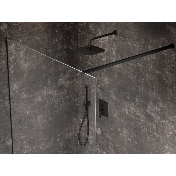 Внешняя часть смесителя скрытого монтажа для ванны Ravak Flat FL 065.20 (X070179, черная), Цвет производителя: черный, фото 2
