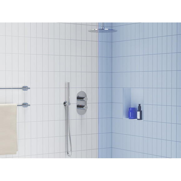 Внешняя часть смесителя скрытого монтажа с термостатом для ванны Ravak Espirit ES 063.00CR.O2.RB07C (X070206), Цвет производителя: хром, фото 2