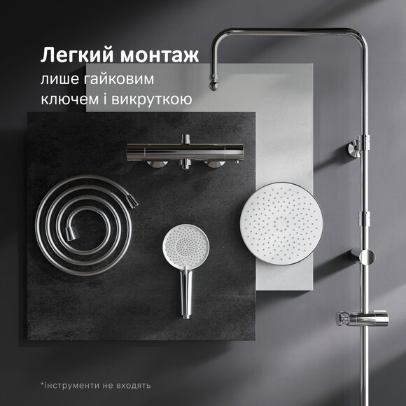 Душевая система с термостатом Am.Pm X-Joy F0785A400, Цвет производителя: хром, фото 23